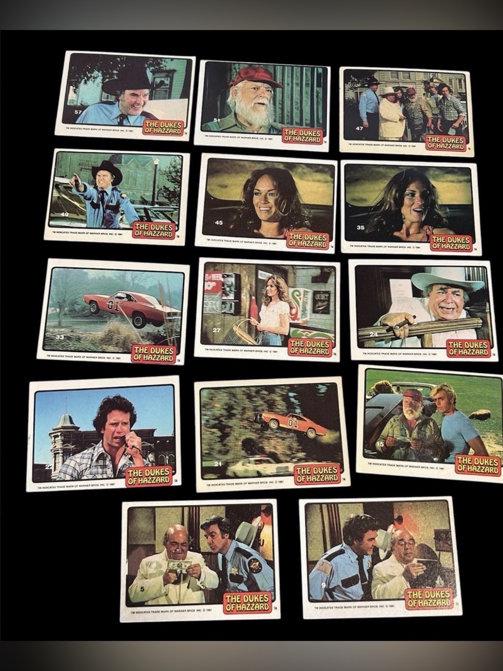 1981 Dukes of Hazzard Vintage Trading Cards 14 As Shown